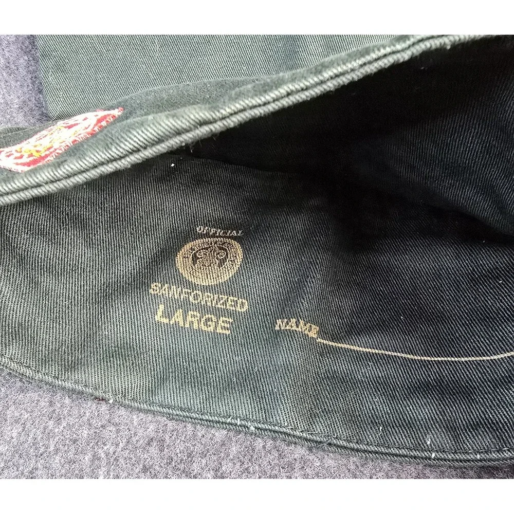 2 - Vintage Explorers Sanforized Garrison Hat LARGE Size Boy Scouts BSA